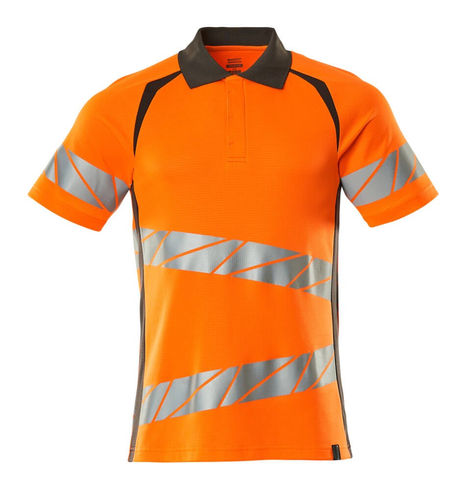 Poloshirt - hi-vis oranje/donkerantraciet