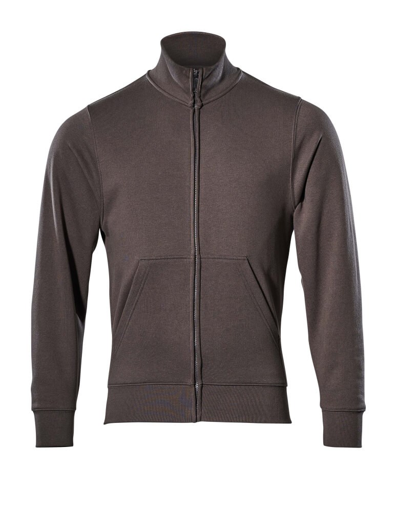 Sweatshirt met rits - donkerantraciet