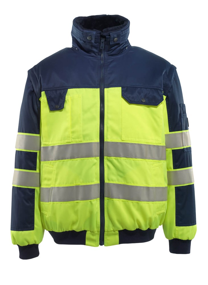 Pilotenjas - hi-vis geel/marine