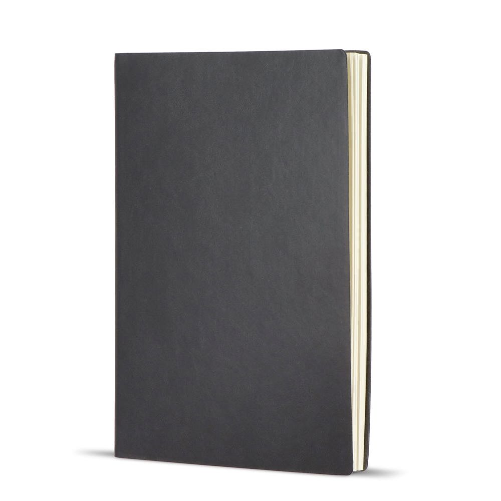 Notitieboek Yuzu softcover thermo A5 - Zwart / Zwart