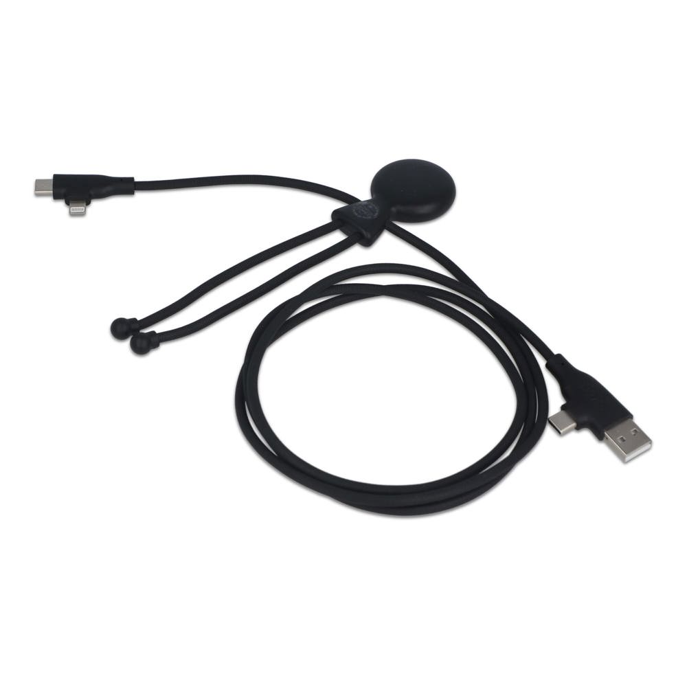 Xoopar Mr. Bio Long 60 W PD Multi Oplaadkabel 1.2 Meter - Zwart