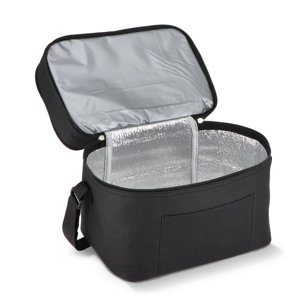 R-PET 600D koeltas met dubbele compartimenten, 30 x 20 x 24 cm, 12L