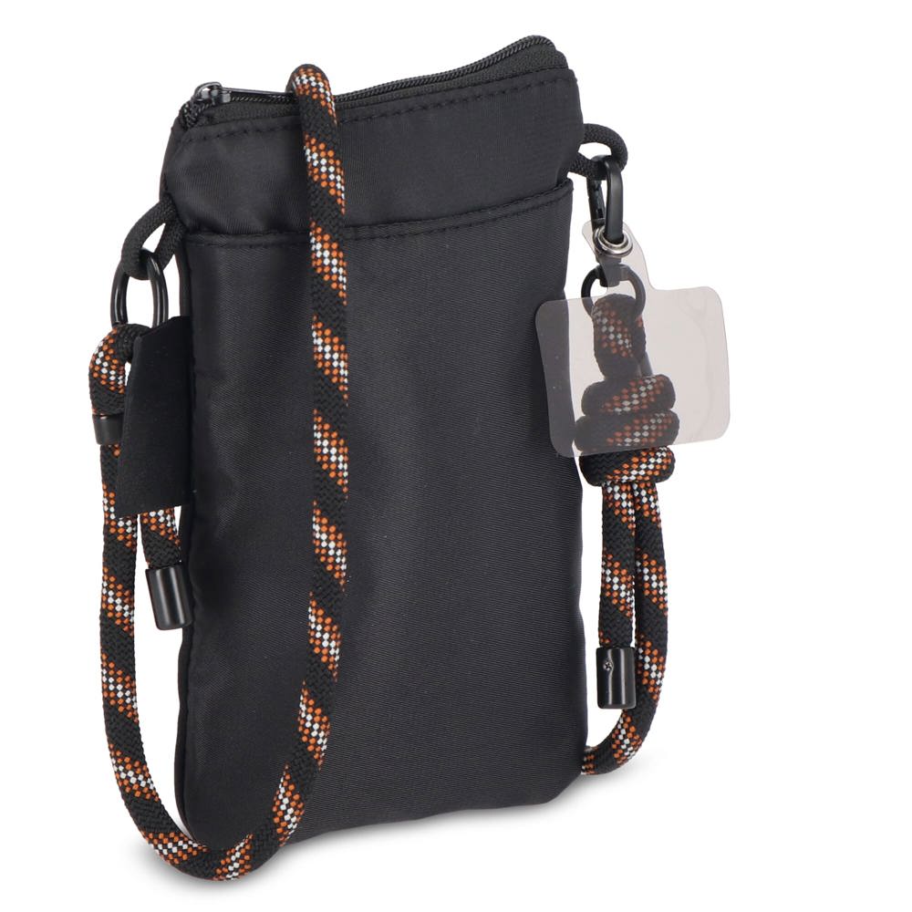 Pocket Everyday Essentials pouch met paracord draagkoord - Zwart