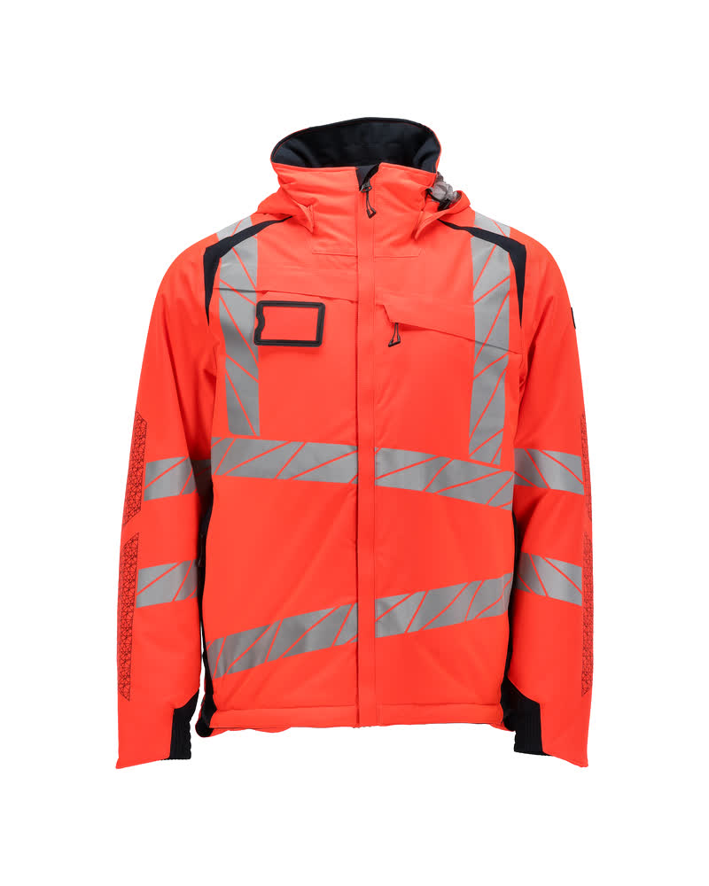 Winterjas - hi-vis rood/donkermarine