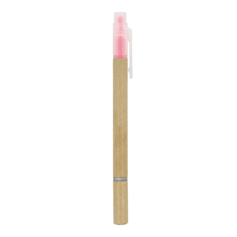 Papieren tekstmarker balpen
