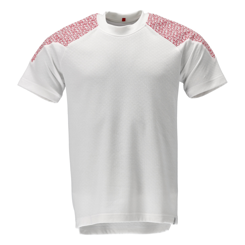 T-shirt, met korte mouwen - wit/signaalrood