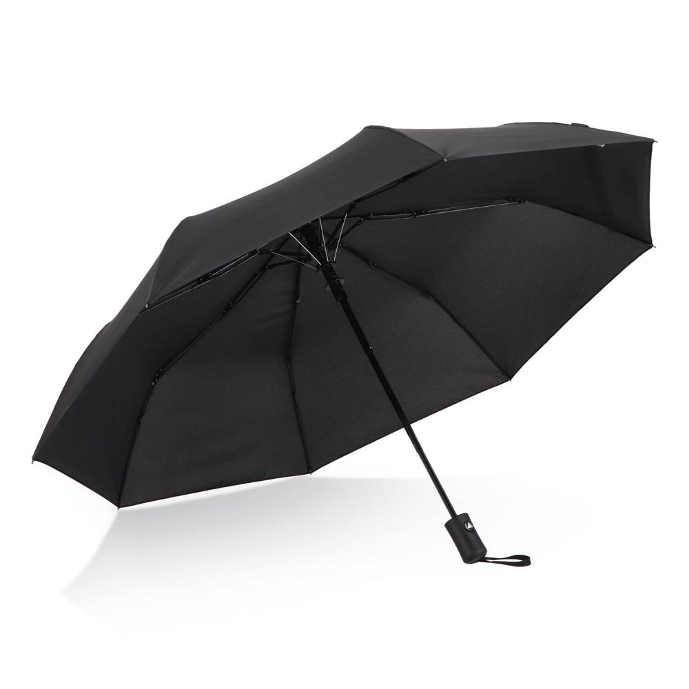 Daintree 190T Pongee 21.5" Opvouwbare winddichte paraplu Auto open - Zwart