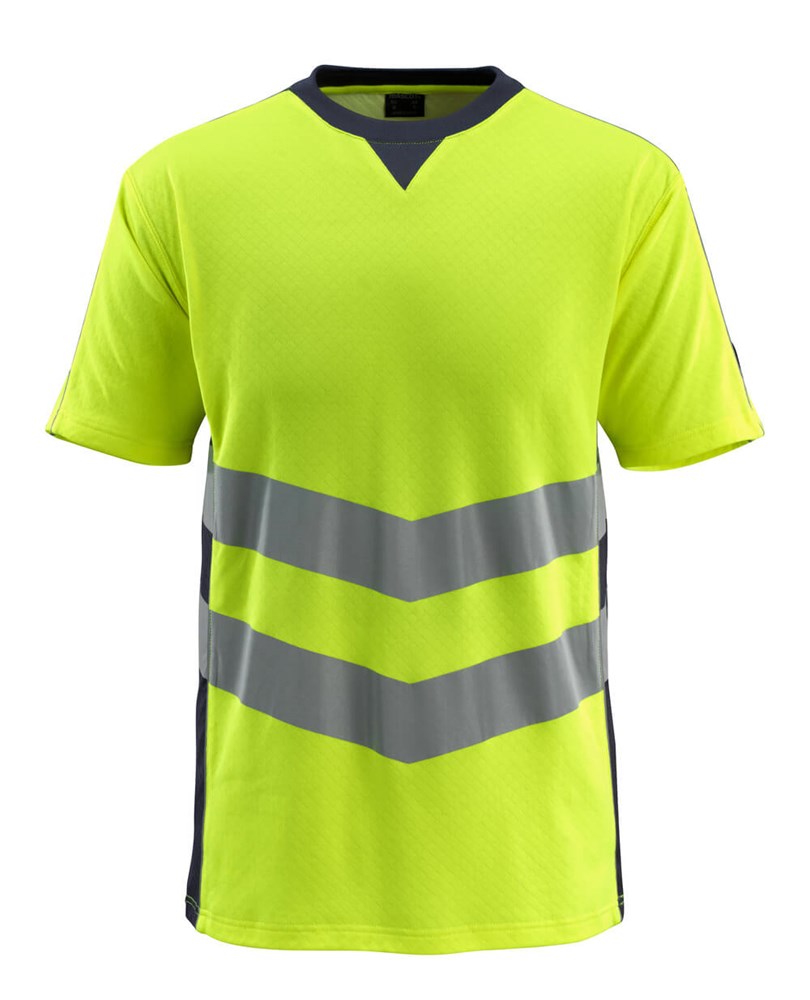 T-shirt - hi-vis geel/donkermarine